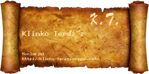 Klinko Teréz névjegykártya