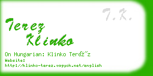 terez klinko business card
